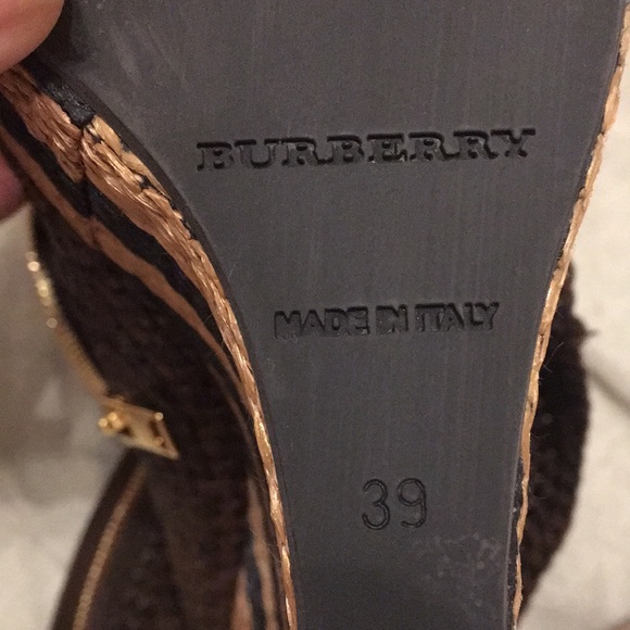 Burberry Prorsum Woven Wedge Peep Toe Ankle Boots - Picture 4 of 10